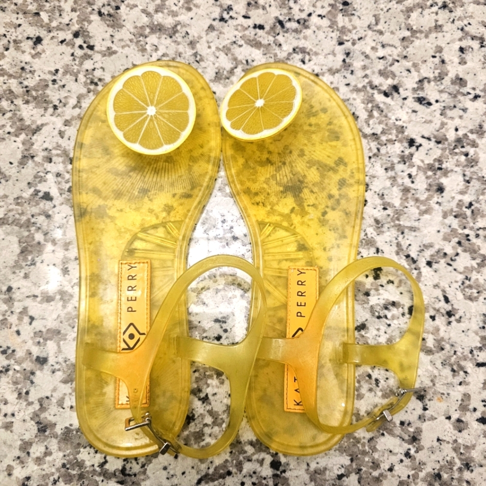 Katy Perry Collections Yellow Lemon Jelly Sandals